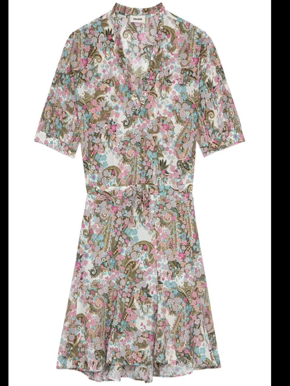 Zadig & Voltaire Remove Soft Yoko Flower Paisley Dress Size S